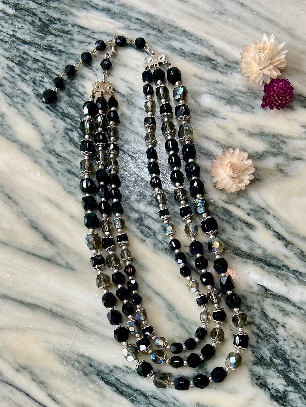 Vintage Three Strand Choker From Japan